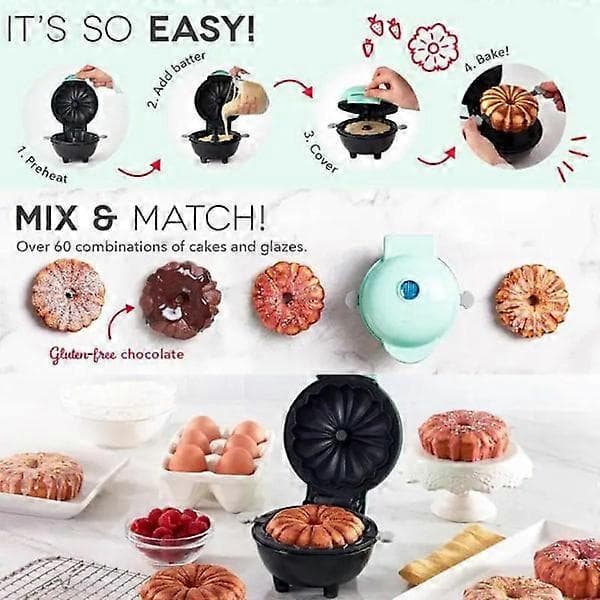 4\" Non-Stick Mini Vaffeljern til Keto Chaffles & Hash Browns