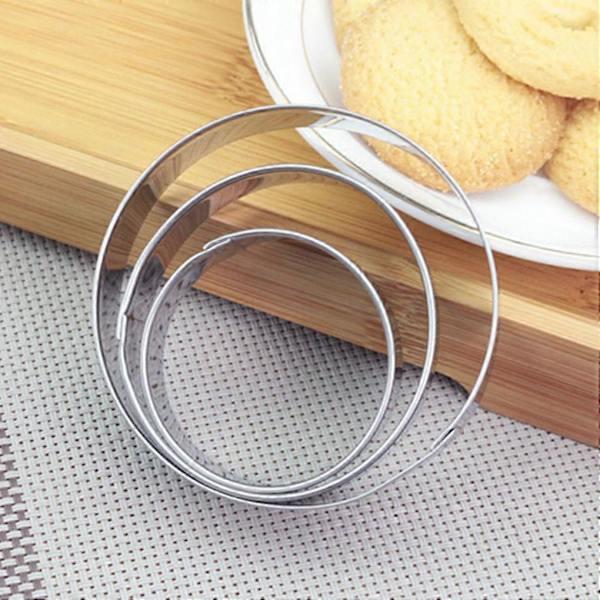 Bageforme Blomsterform Rustfrit Stål Æggeform Køkken Cookie DIY Forme Sæt Round shape