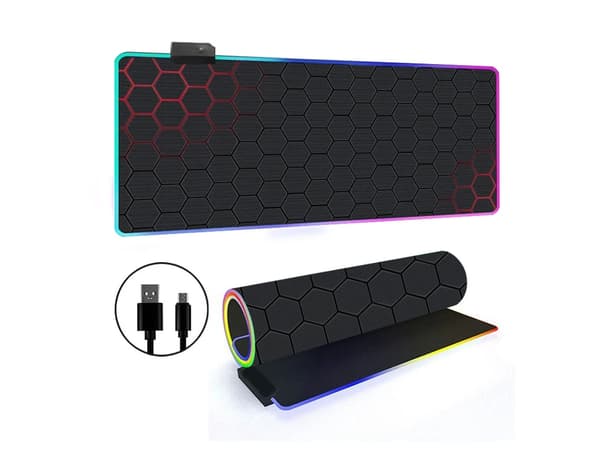 Musematte med 14 RGB-lysmoduser og sklisikker base (stil 4, 300*700*4 mm)