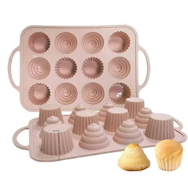 Nordisk Rosa Juletre Muffinsform for Gelé og Puddingbaking