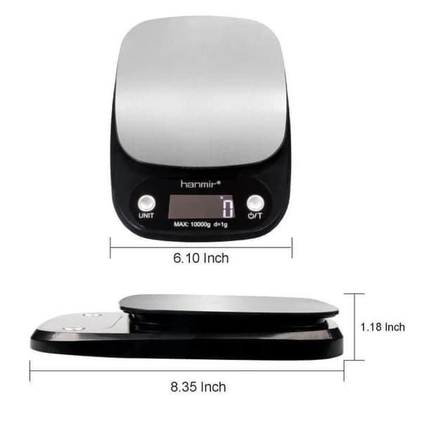 Minikeittiövaaka, 500g, LCD-näyttö