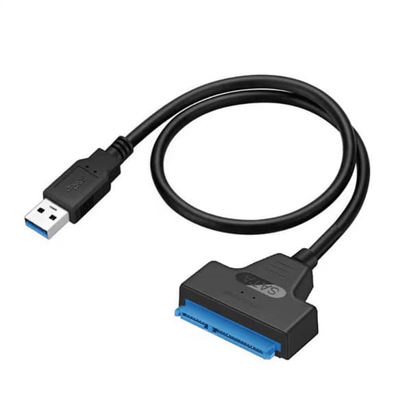 USB 3.0 til SATA-adapterkabel til 2,5\" SSD HDD, 6 Gbps, sort, 32 cm