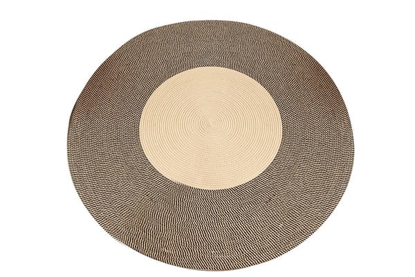 Flettet tæppe gulvmåtte - Kaffe 45*45cm