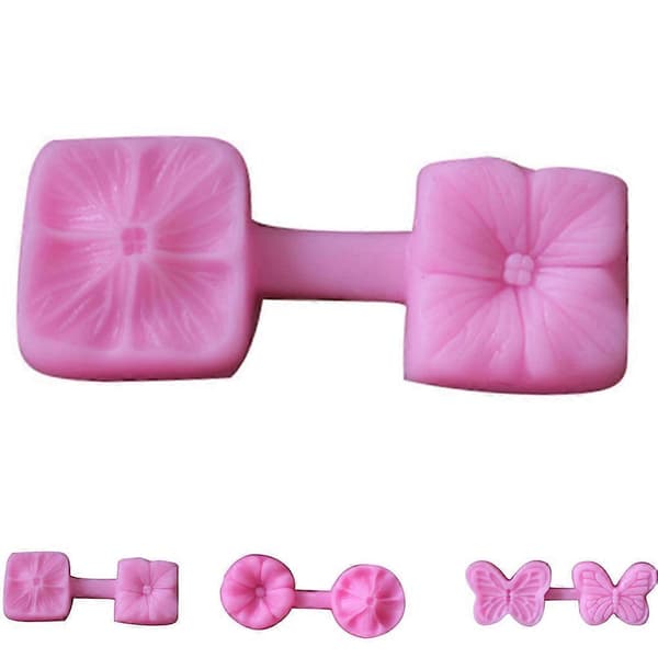 Fondantforme Kagepynt Stencil Sukkerpasta 3D Kirsebærkageform Silikoneforme Bageværktøj No.03