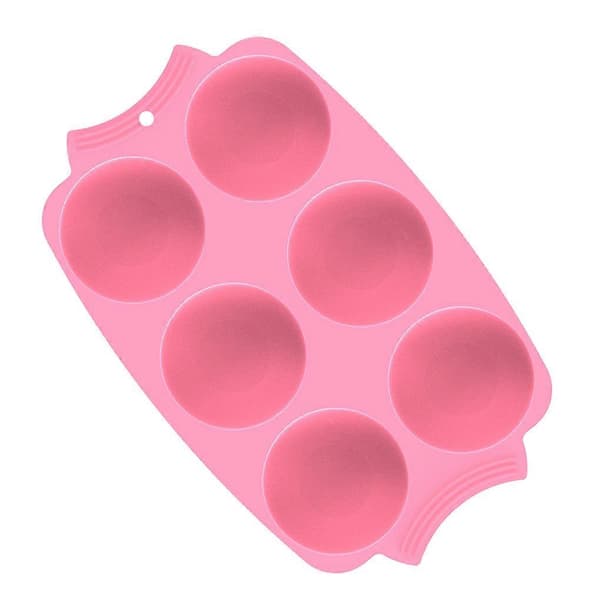 Kageform 6 Gitre Non-stick Isboldfremstillingsform Silikone Køkken Bage Chokoladefremstiller Pink