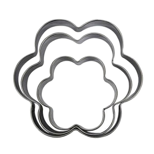Bageforme Blomsterform Rustfrit Stål Æggeform Køkken Cookie DIY Forme Sæt Flower shape
