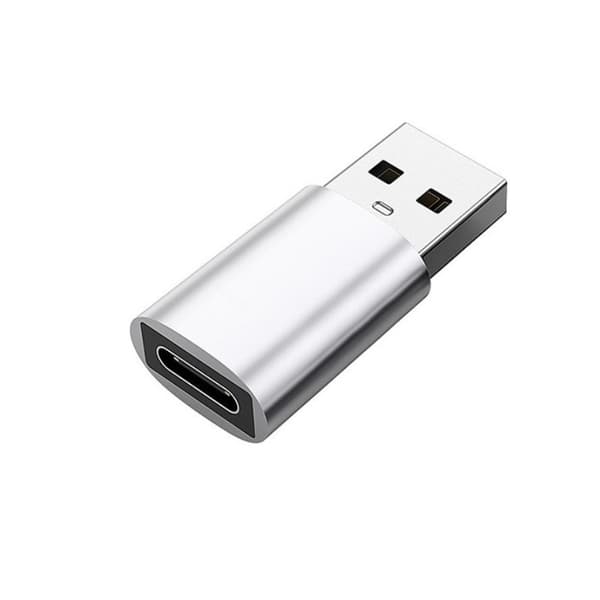 USB 3.0 til USB-C-adapter, sølv, aluminium, dataoverførsel og opladning