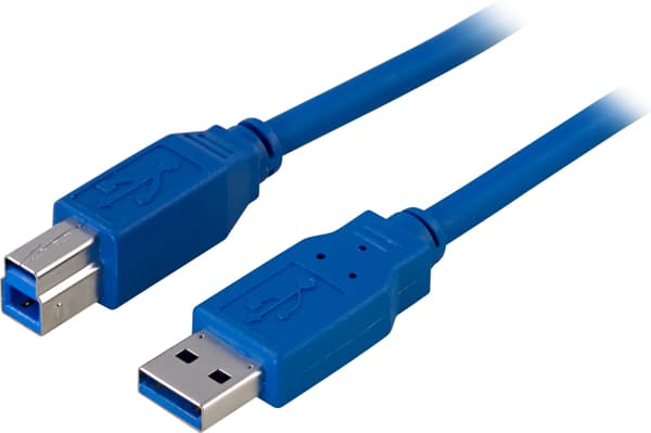 USB 3.0 -kaapeli, A-tyyppi B-tyyppiin, 2m, sininen