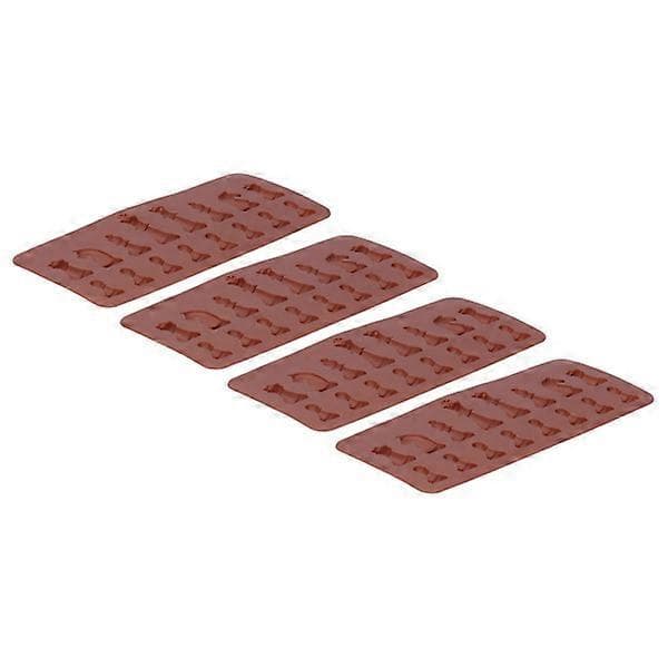 4 STK Sjakk Silikonform for Sjokoladebaking