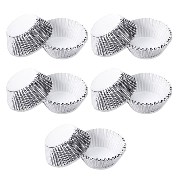 100 stk. Cupcake Papirforme Non-Stick Muffins Bageforme Til Hjemmekøkken Bageudstyr silver