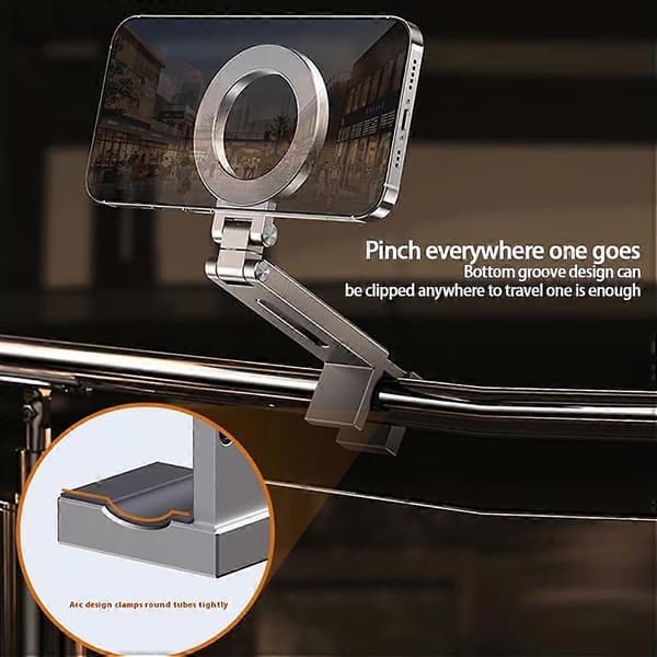 360° Rotation Aluminium Telefonholder Til Fly Stærk Magnetisk Montering Fly Telefonholder Montering A