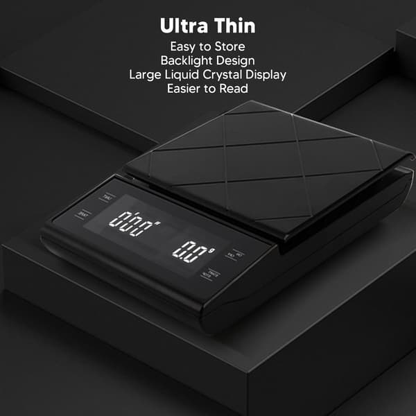 Digitalvekt 3 kg/0,1 g med timer