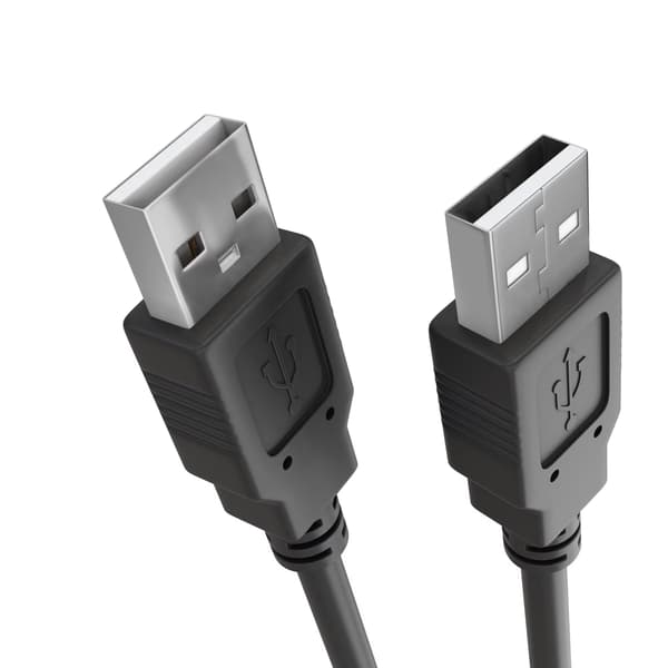 USB 2.0 A til A Kabel 3m, Han til Han Dataoverførselskabel til Bærbar, PC, Harddisk, Sort