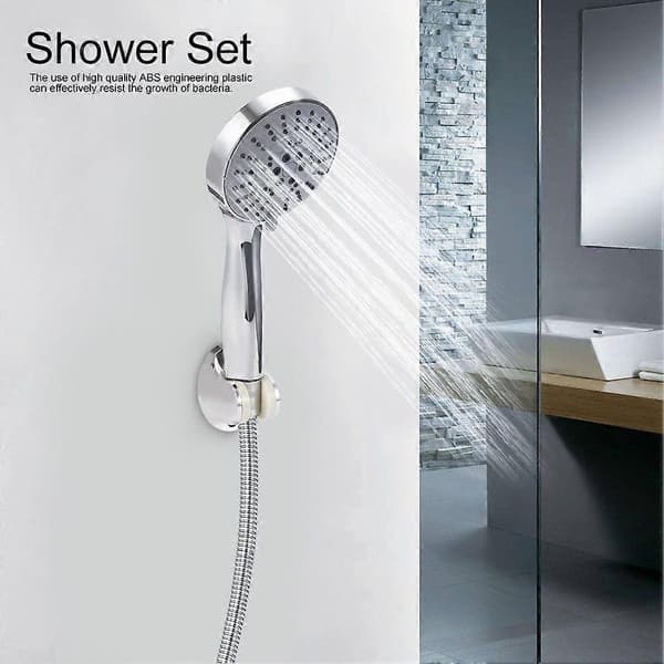 3 st/set Hushållsbadrum Duschset Duschhuvud Slangfäste Kit