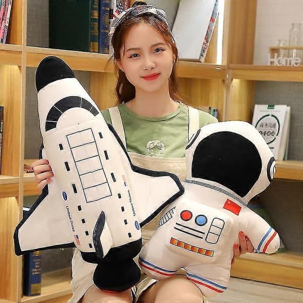 Astronaut Plyschdocka Leksak Kudde Sovande Trasdocka Komfortdocka Gåva-flygplan