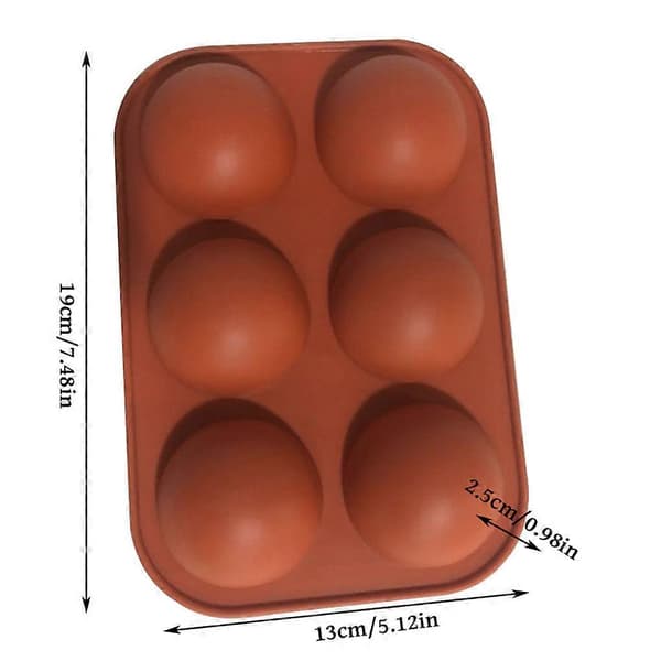 Kakeform Halvkule Bakeform DIY Silikonbrett for Iskuler Sjokolade Gelé Stearinlys Bakeverktøy