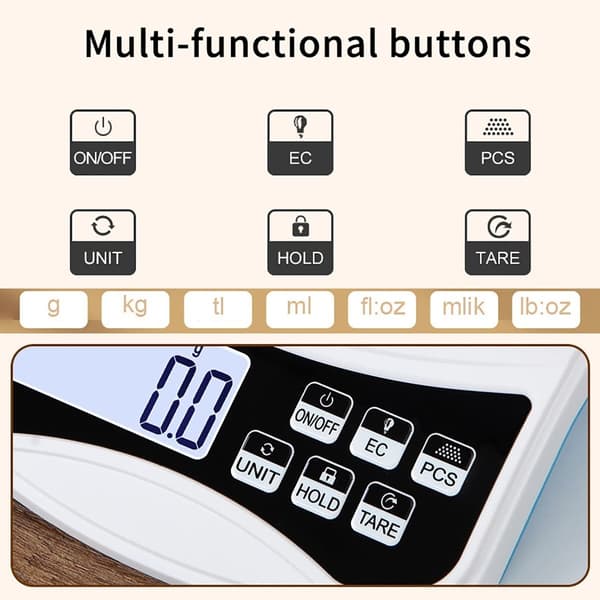 Digital köksvåg, hög precision, 0,01 g, 500 g