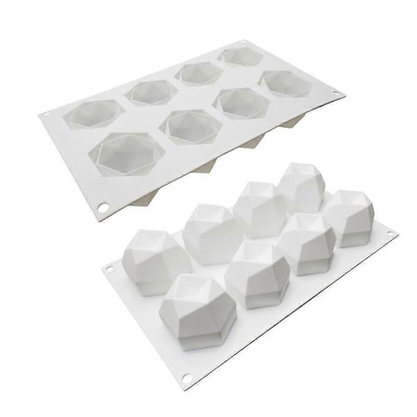 Silikoneform Mousse Kage Isform DIY Bagning Chokolade Isbakke Bageudstyr, 8-hulrum