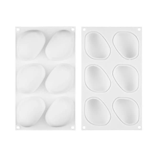6-hulls brostein silikonform brød bakeutstyr non-stick form bryllup