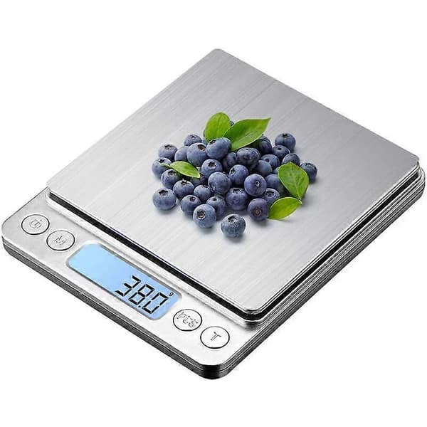 Digital köksvåg, hög precision, kapacitet 15 kg/1 g