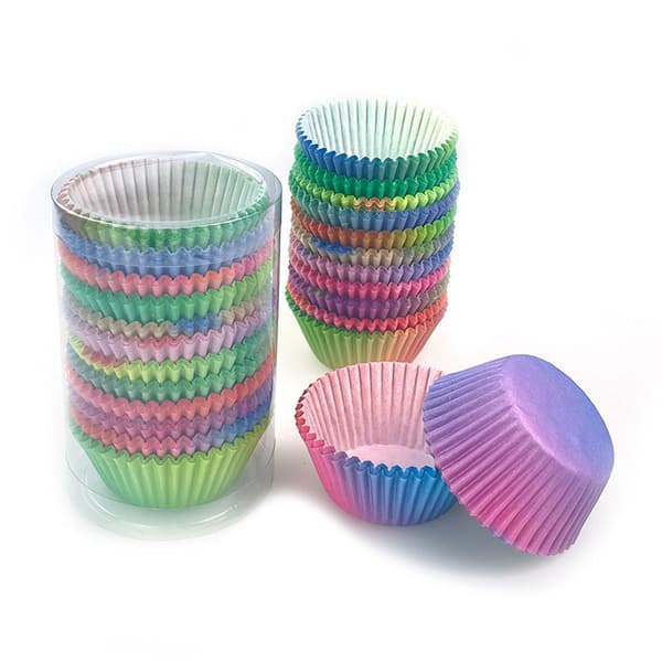 300 st Gradient Färg Cupcake Pappersformar Bakformar Muffin Foder Set