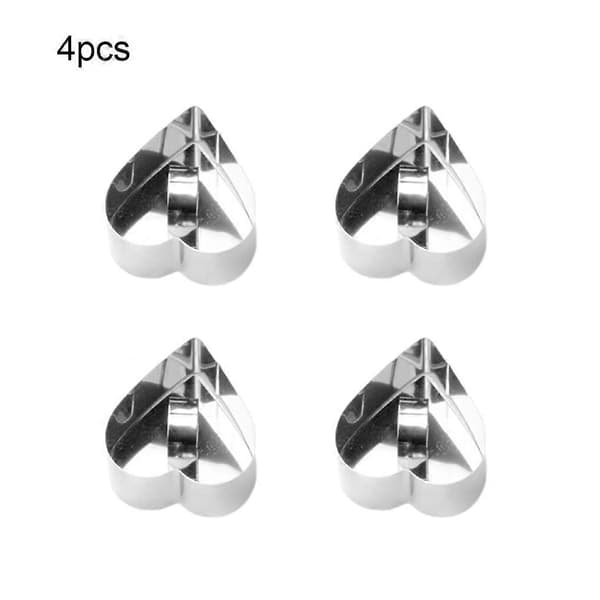 4 Stykker Kageform Sortiment Non-stick Mousseform Bageværktøj Heart