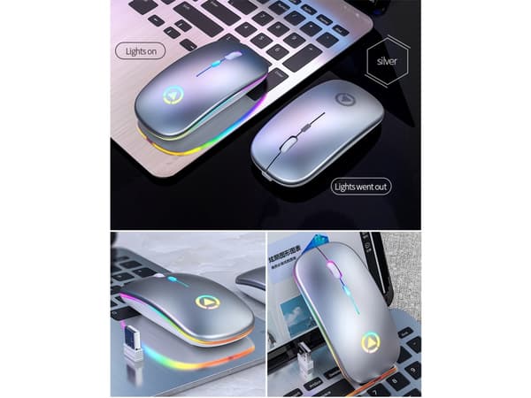 Bluetooth-mus, genopladelig trådløs mus til Macbook Pro/Macbook Air, trådløs Bluetooth-mus til bærbar computer/PC/Mac/iPad Pro/computer