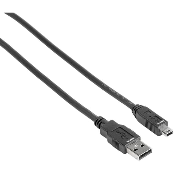 Mini USB-kabel 1,8 m, GPS-navigasjonssystem, USB A til Mini B, 5-pinners, datasynkronisering og lading
