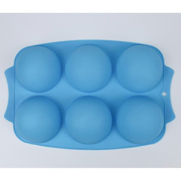 Kageform 6 Gitre Non-stick Isboldfremstillingsform Silikone Køkken Bage Chokoladefremstiller Blue