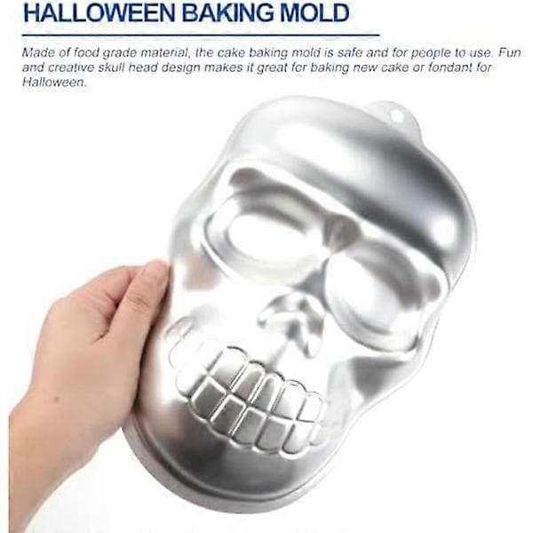 Halloween Hodeskalle Kakeform 3D Non-Stick Bakeform for Sjokolade
