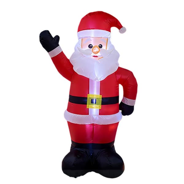 Uppblåsbar jul-tomte med LED-belysning, 1,2 m, polyesterdekoration för trädgård och gård British regulations