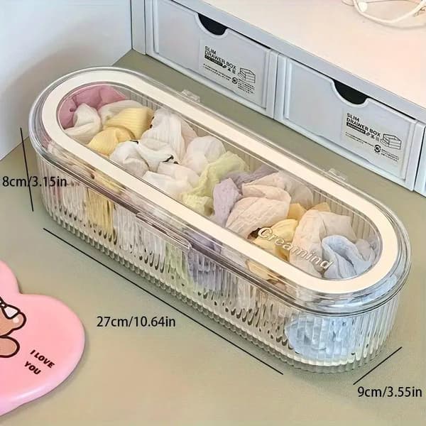 Stor Förvaringslåda med Lock Organizer Multi Fack Organizer Behållare