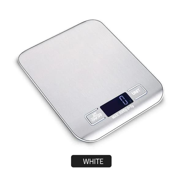 Multifunksjonell vekt, 5 kg, 0,1 g presisjon, rustfritt stål