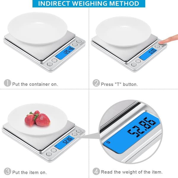 Digital köksvåg 1 g till 10 kg, hög precision