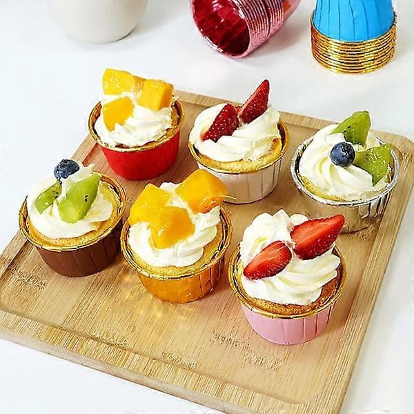 50 stk. Cupcake-æsker, Muffinforme, Bageforme, Folieforme til hjemmet