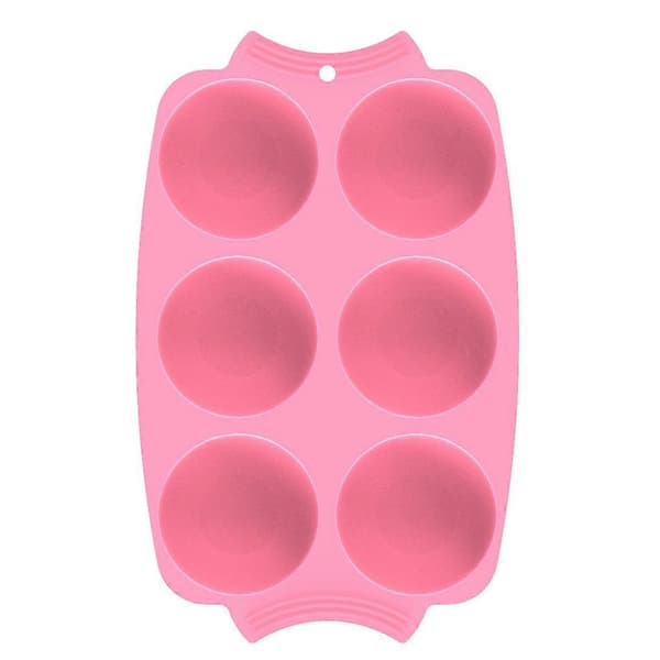 Kageform 6 Gitre Non-stick Isboldfremstillingsform Silikone Køkken Bage Chokoladefremstiller Pink