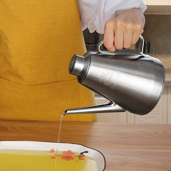 Oljebeholder i rustfritt stål - 18 oz (rustfritt stål farge)