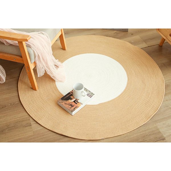 Flätad matta - Khaki 45*45cm