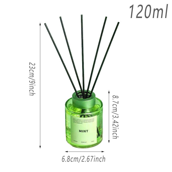 5X 120ml Eldfri Rattan Aromaterapi Eterisk Olja Reed Diffuser Set Blue Coast