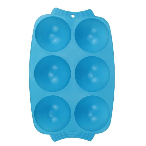 Kageform 6 Gitre Non-stick Isboldfremstillingsform Silikone Køkken Bage Chokoladefremstiller Blue