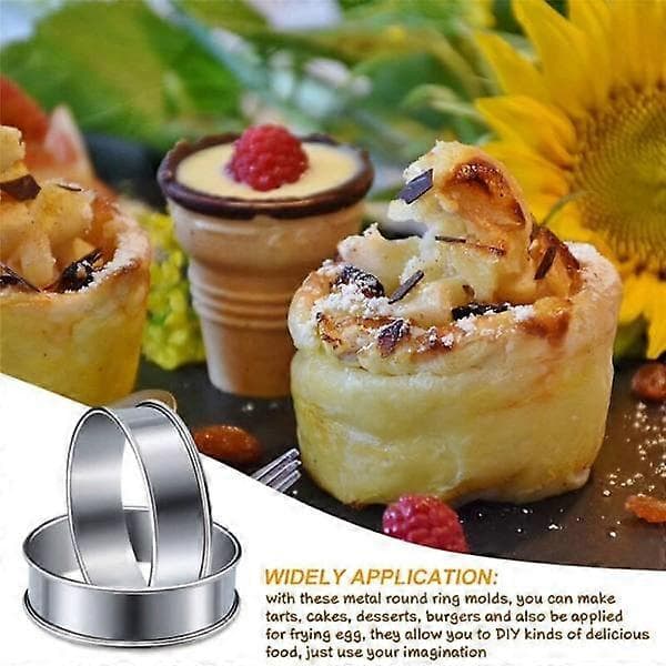 32 stk. 4,1 tommer muffinsforme i rustfrit stål
