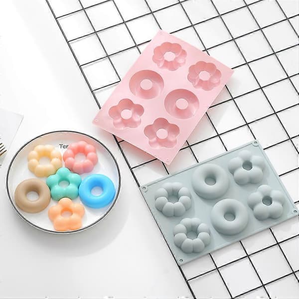 Silikone Blomsterform Kageform Dekor Fondantform Chokolade Bageværktøj blue