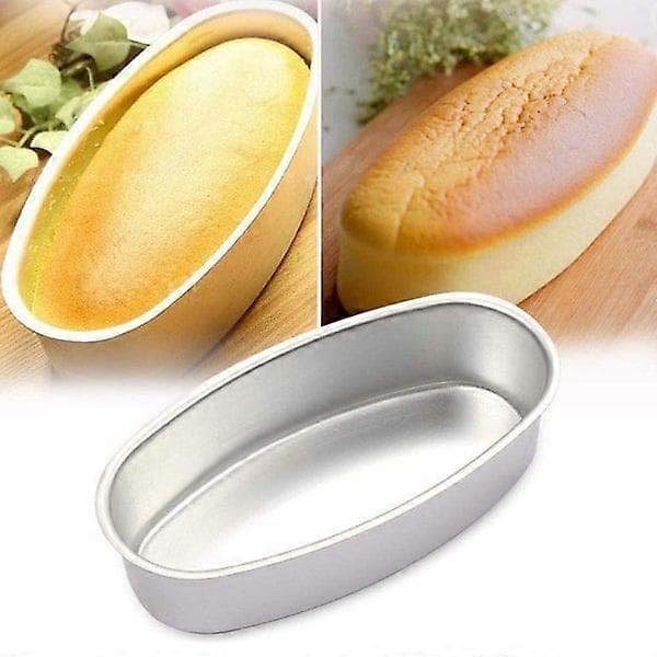 Oval Non-Stick Kageform, Bageform i Aluminium til Brød og Kager