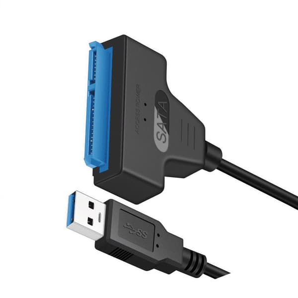 USB 3.0 til SATA-adapterkabel til 2,5\" SSD HDD, 6 Gbps, sort, 32 cm