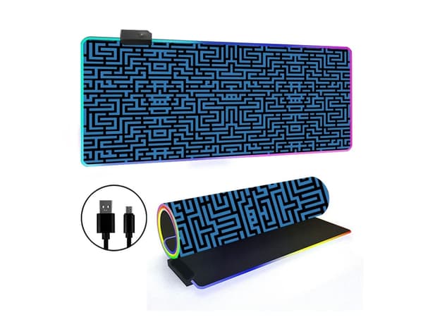 Musemåtte, RGB-belysning Bordmåtter, Enkle Linjer (Stil 23, 300*600*3 mm)
