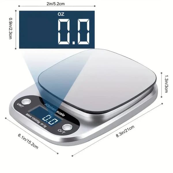 Mini køkkenvægt, 500g, LCD-display