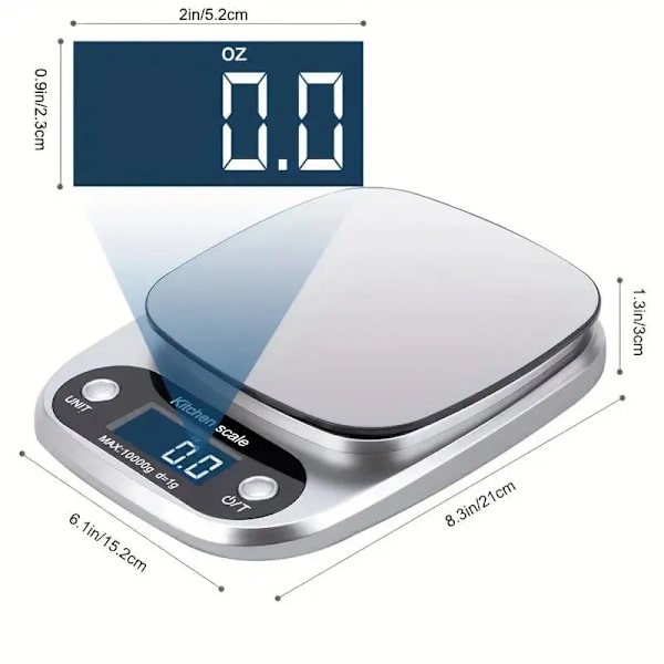 Miniköksvåg, 500g, LCD-display