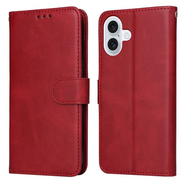 iPhone 17 PU Læder Pung Etui - Flere Farver RED rode