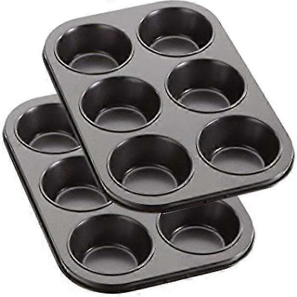2-delat Kakformset i Stål med Non-Stick (6 Hålrum)
