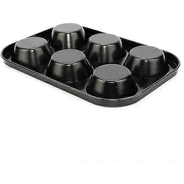 2-delt non-stick kageformssæt i stål (6 hulrum)